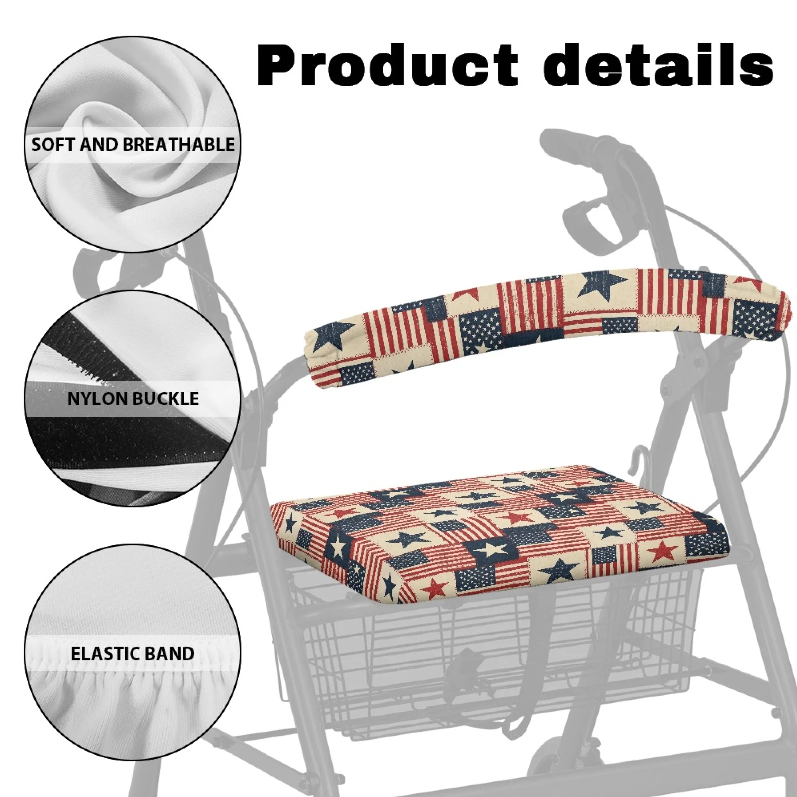 Coloranimal Collage 2 Pieces Set Walker Seat Cover for Womens Rollator Walker Cover 2026 Collection view 5