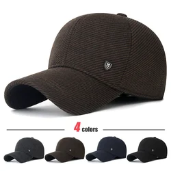 Mens Winter Baseball Cap with Ear Flaps, Baseball Winter Hats with Ear Flaps for Men Outdoor Walk Running Adjustable Size