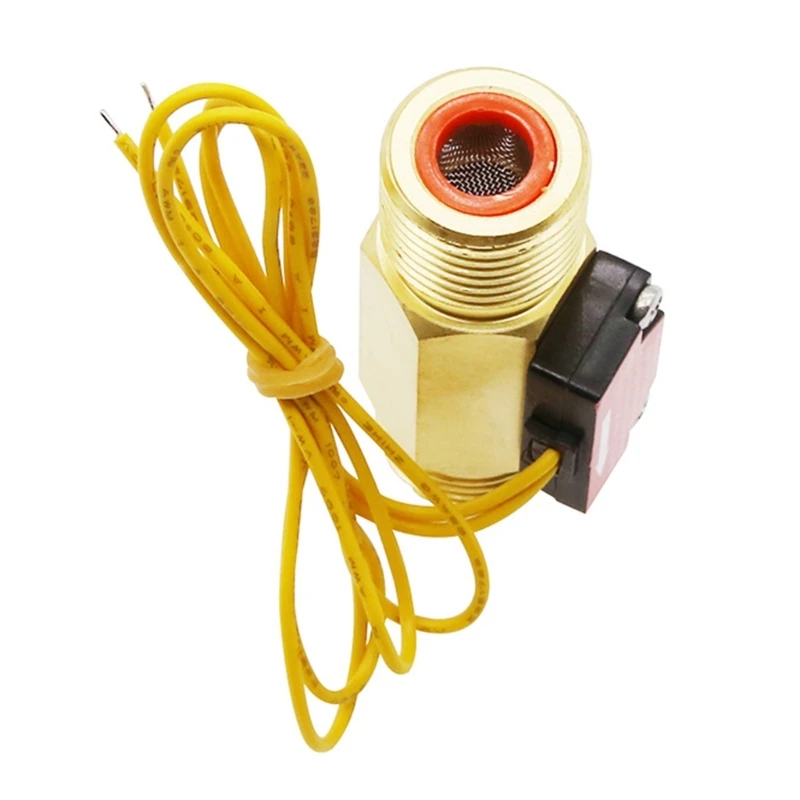 GJ Hall Effect Liquid-Water Flow Sensor Counter 4 Points Copper Turbine Switch Control Flowmeter Male Thread 1.5-30L/Min