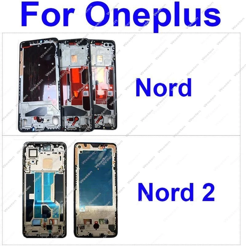 

Для OnePlus 1+ Nord Nord 2 5G Средняя рамка Безель Корпус Задняя средняя рамка корпуса ЖК-крышка Безель Детали корпуса