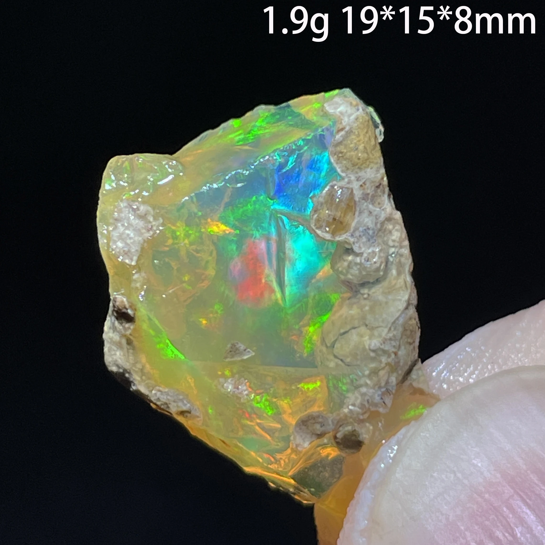 Natural Colorful Ethiopia Opal (Need In Water) Rare Gem Stone Mineral Healing Quartz Crystals Gemstone Shooting Under Lighting view 5