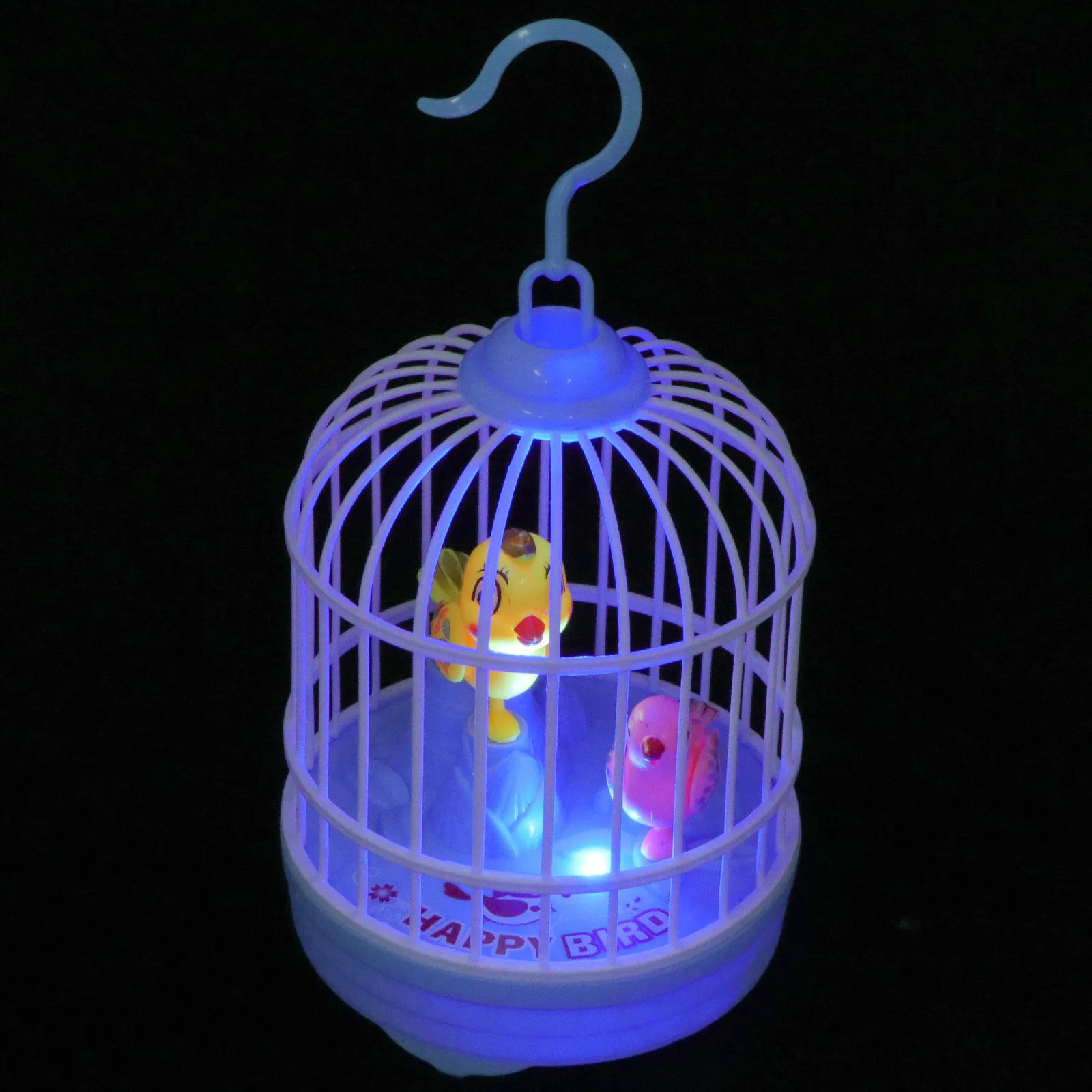 1Pcs Voice Activated Bird Cage Simulation Parrot Flaps Wings on Sound Perfect Electric Educational Gift for Kids Room