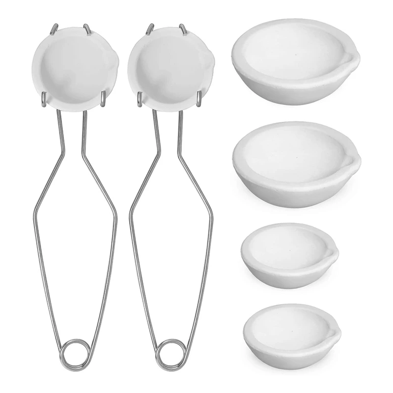 

8 Pcs Melting Casting Kit,Of 2.3 Inch Quartz Crucibles And Of 2.8 Inch Quartz Crucibles,Whipclip Handle 2A Easy Install
