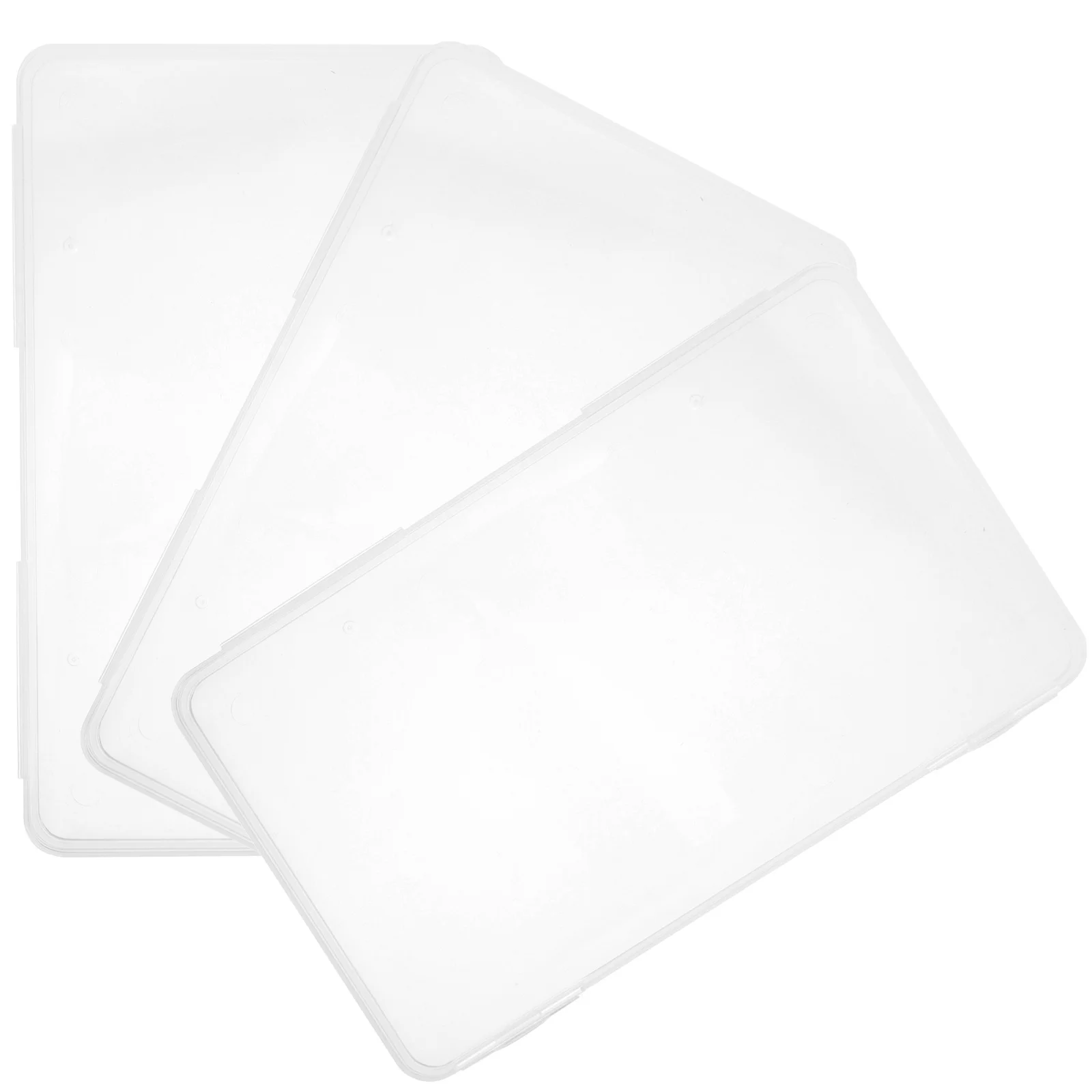 

3pcs Clear Plastic Card Organizer For Photos Cards Jewelry Small Items Craft Supplies Greeting Postcards Keeper Box