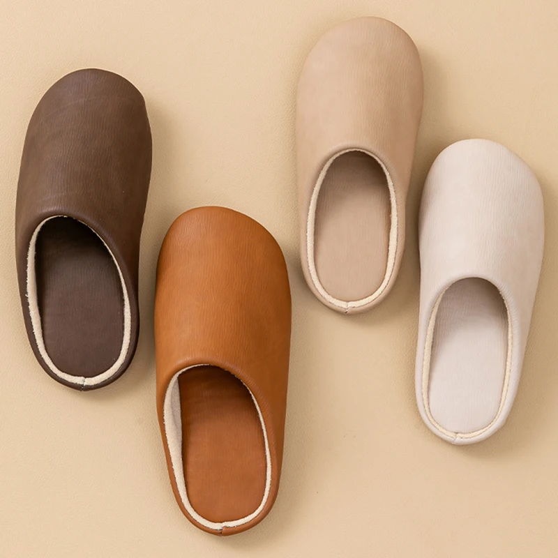 

Бесшумные противоскользящие домашние хлопковые тапочки для женщин, домашние теплые непромокаемые плюшевые тапочки, женские удобные домашние тапочки на мягкой подошве