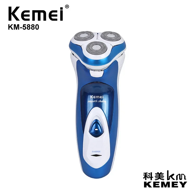 Kemei KM-5880 Hot Selling Rotary Three Heads Whole Body Washable Men's Electric Shaver