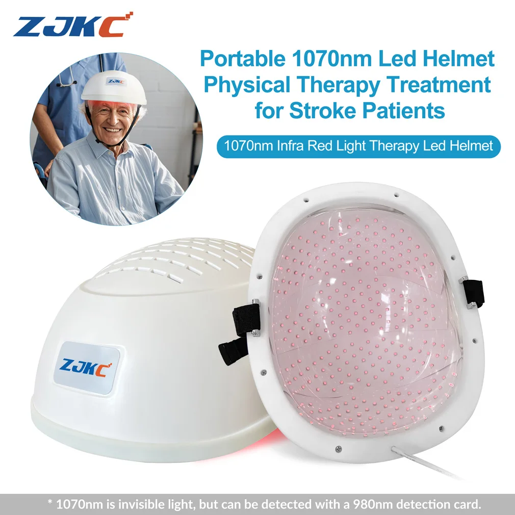 Portable 1070nm Physical Therapy Treatment for Stroke Parkinson Alzheimer Depression Near Infrared Light Therapy Led Helmet