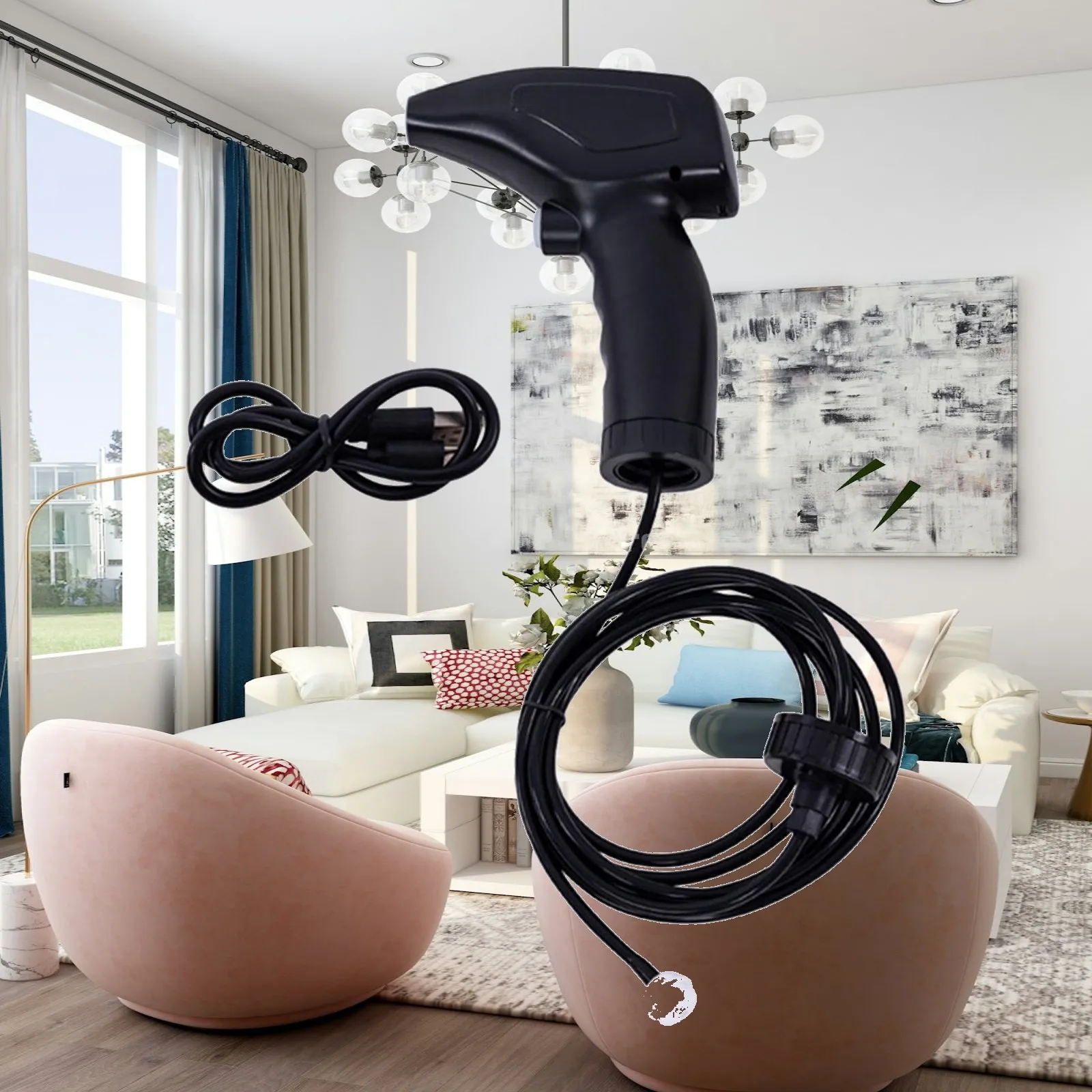 

Garden Electric Sprayer Head USB with 2M Hose for Pet Bathing Car Washing