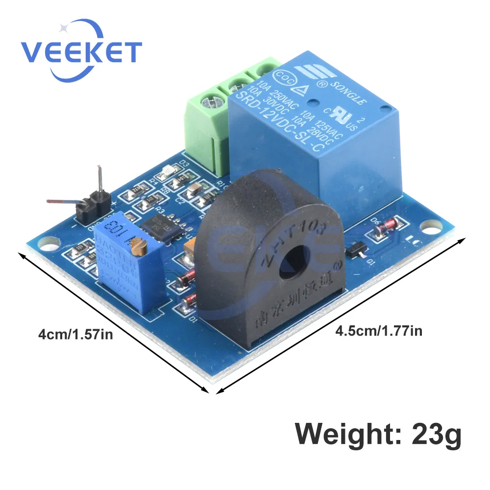 AC Current Sensor 5V 12V 12V Relay Module High Precision Current ZMCT103C Transformer 5A Detection Board Sensor Module