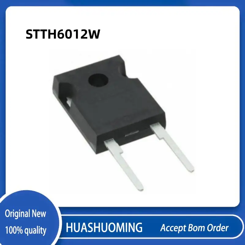 

10Pcs/Lot STTH6012W STTH6012 6012W STTH 1200V 60A ST TO-247-2