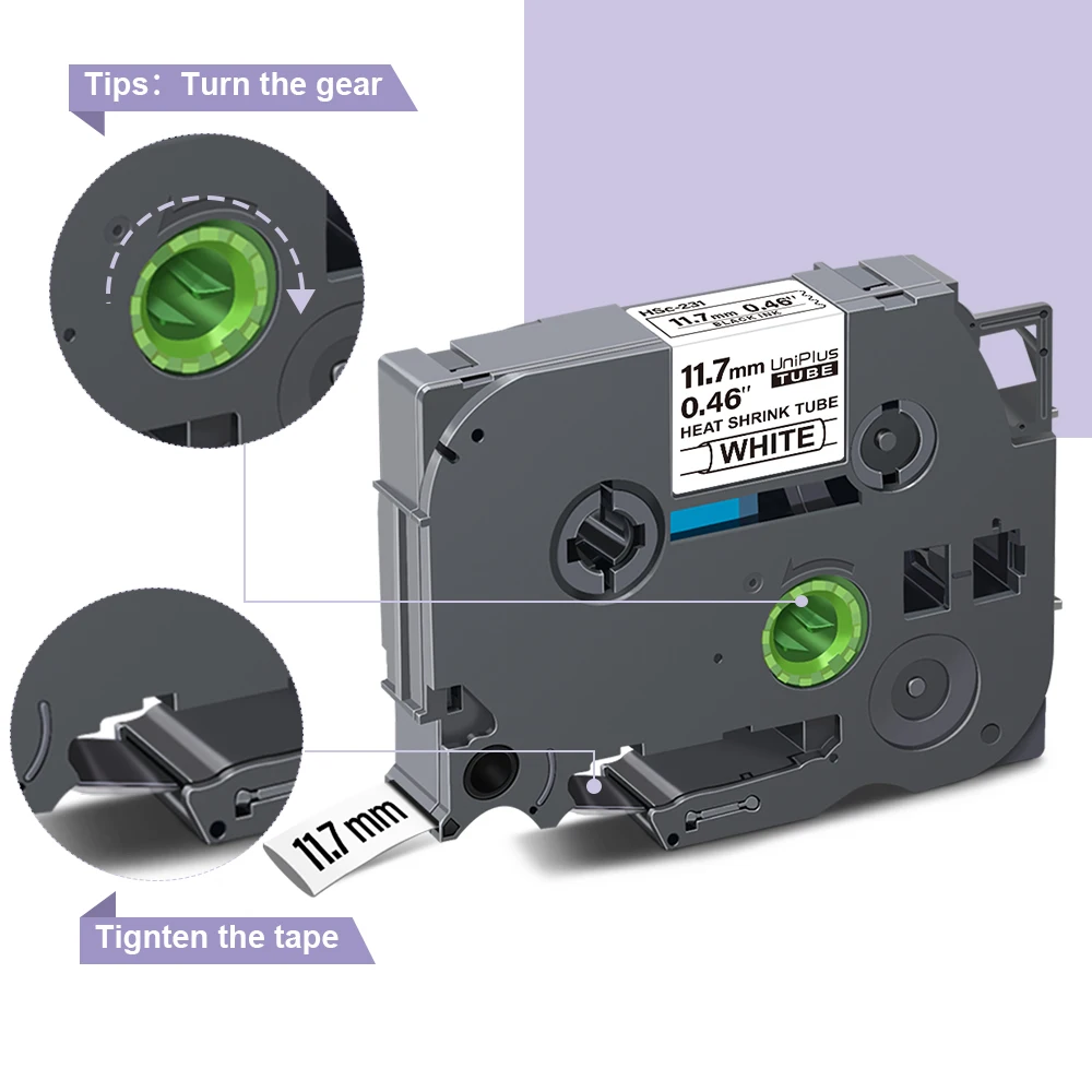 Tubo termorretráctil hse251 para impresora de etiquetas, 24mm, Compatible con cinta Brother TZe hse-251 hse 251 hse231, p-touch PT-P750 PTE800