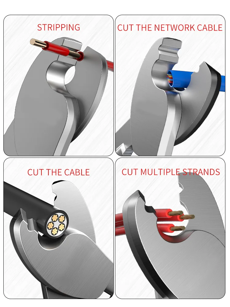 Multifunction Cable Shear Pliers Insulated Cable Cutter Wire Stripper Electrician Shears Pliers Scissors Cutting Tool 6/8/10Inch