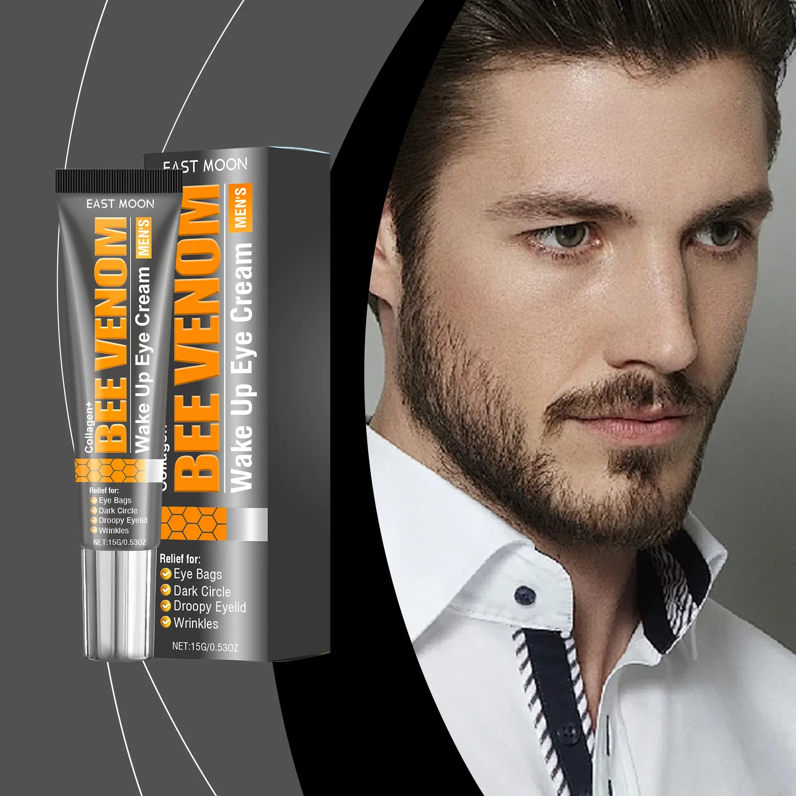 Bienengift-Augencreme Hydratisiert Trockene Augenpartie Reduziert Dunkle Flecken Mildert Feine Linien Strafft die Augenkontur Schnell Einziehende Effektive Straffende Augencreme – Detail 3