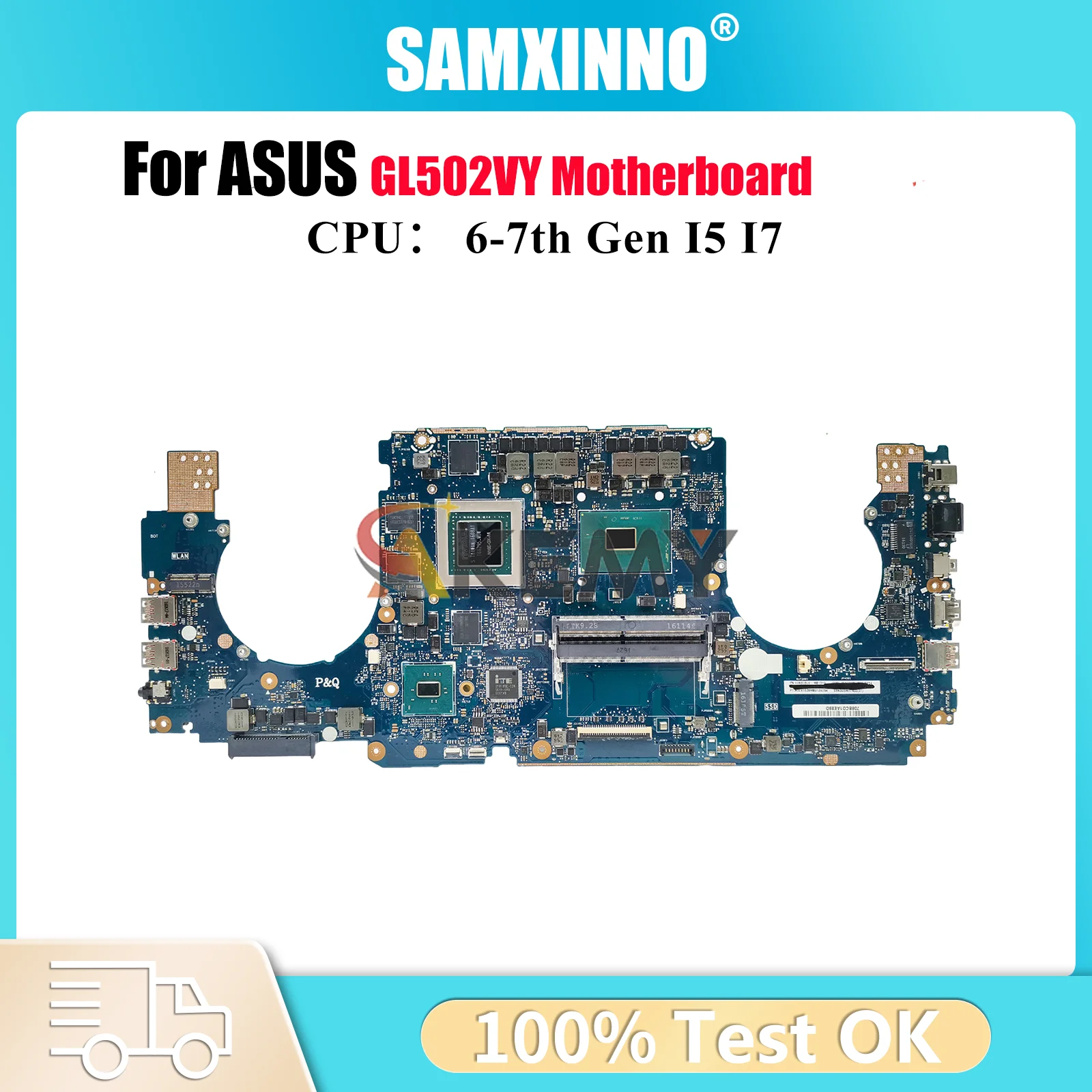 

GL502VY Laptop Motherboard For ASUS ROG Strix GL502VMK GL502V GL502VM Notebook Mainboard With I5 I7 CPU 100% tests OK fast ship