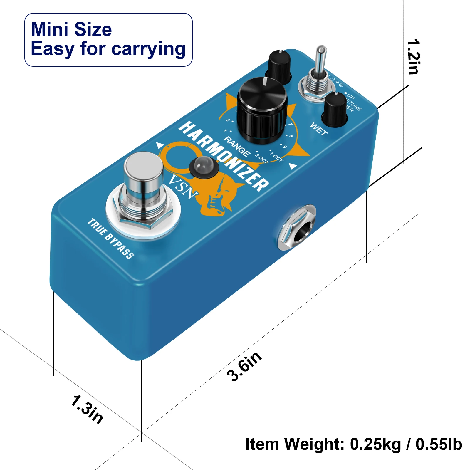 VSN Guitar Pitch Box Harmonizer Pedal Digital Effect Pedal Harmonic Harmony Pitch Shifter True Bypass For Electric Guitar Bass