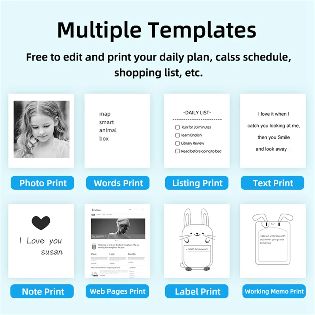 

Популярный мини-светодиодный карманный принтер для термобумаги, клейкая этикетка, веб-страница, печать изображений, Bluetooth, беспроводная связь Type-C