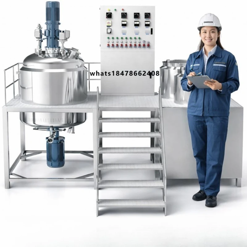 Ace Full Production Line for Cream Lotion Ointment Cosmetics Mixing Equipment Machine