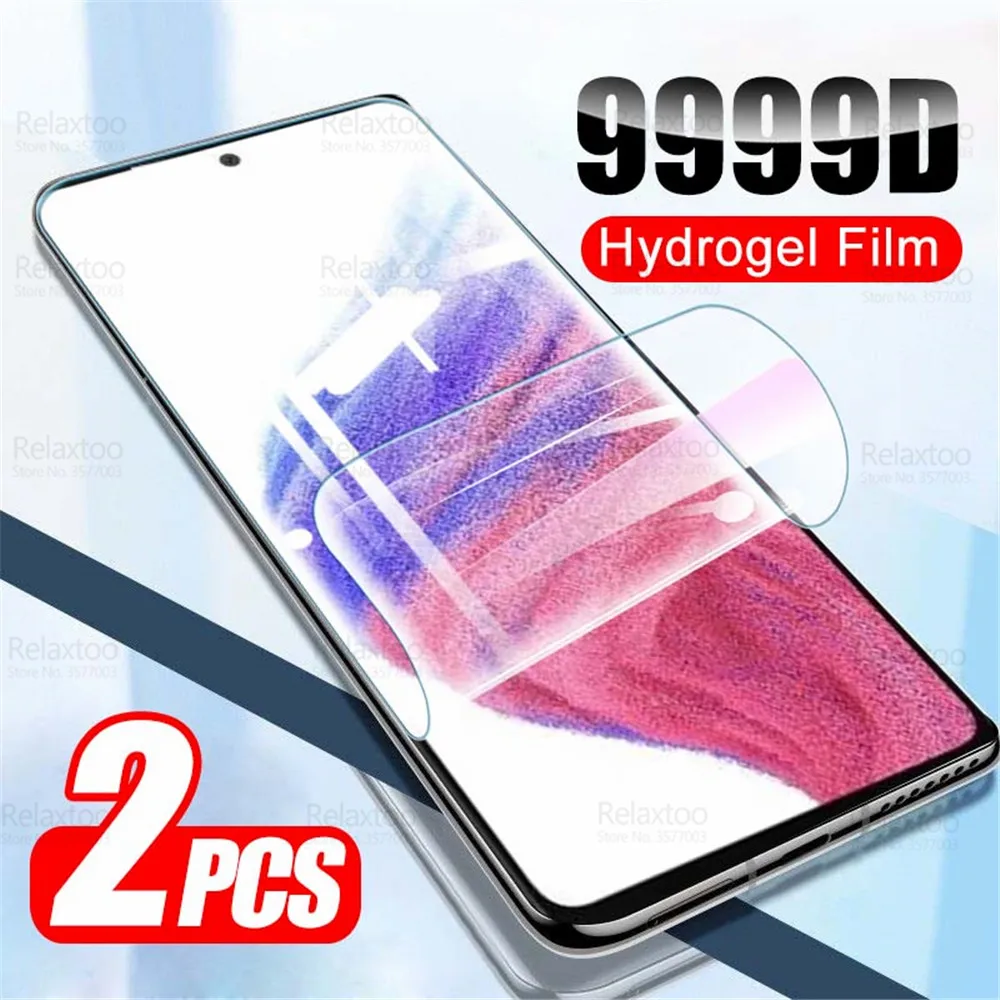 2Pcs 9999D Curved For Samsung Galaxy A53 5G Hydrogel Film Sumsung A 53 53A 2022 A536B Phone Screen Protector Not Tempered Glass