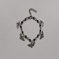 Gothic Bat Bracelet Goth Jewelry Charm Bracelet