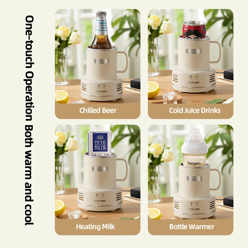 500 مللي كوب بارد ساخن محمول 36 واط كوب البرد السريع متعدد الوظائف كوب تسخين البرد السريع كوب ألومنيوم للجسم عملية بنقرة واحدة #6