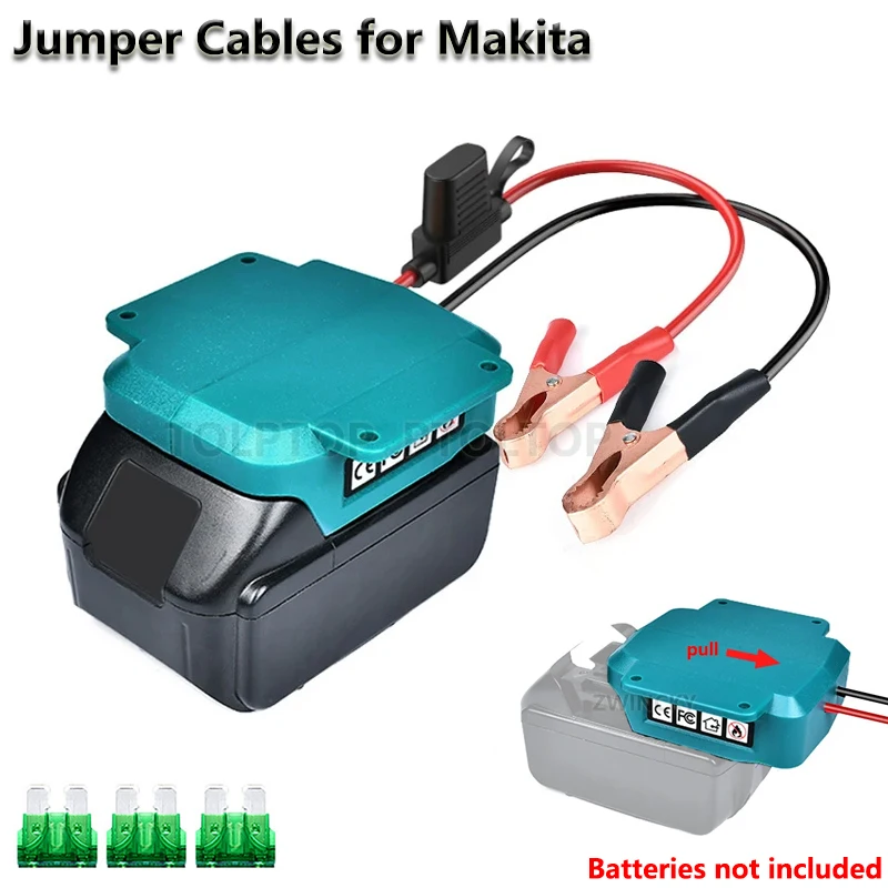 Imagem -02 - Carro Jump Starter Booster para Makita 18v Li-ion Battery Adaptador Bl1850 Impulsionador de Emergência Dispositivo de Partida Jump Start Tool Hot