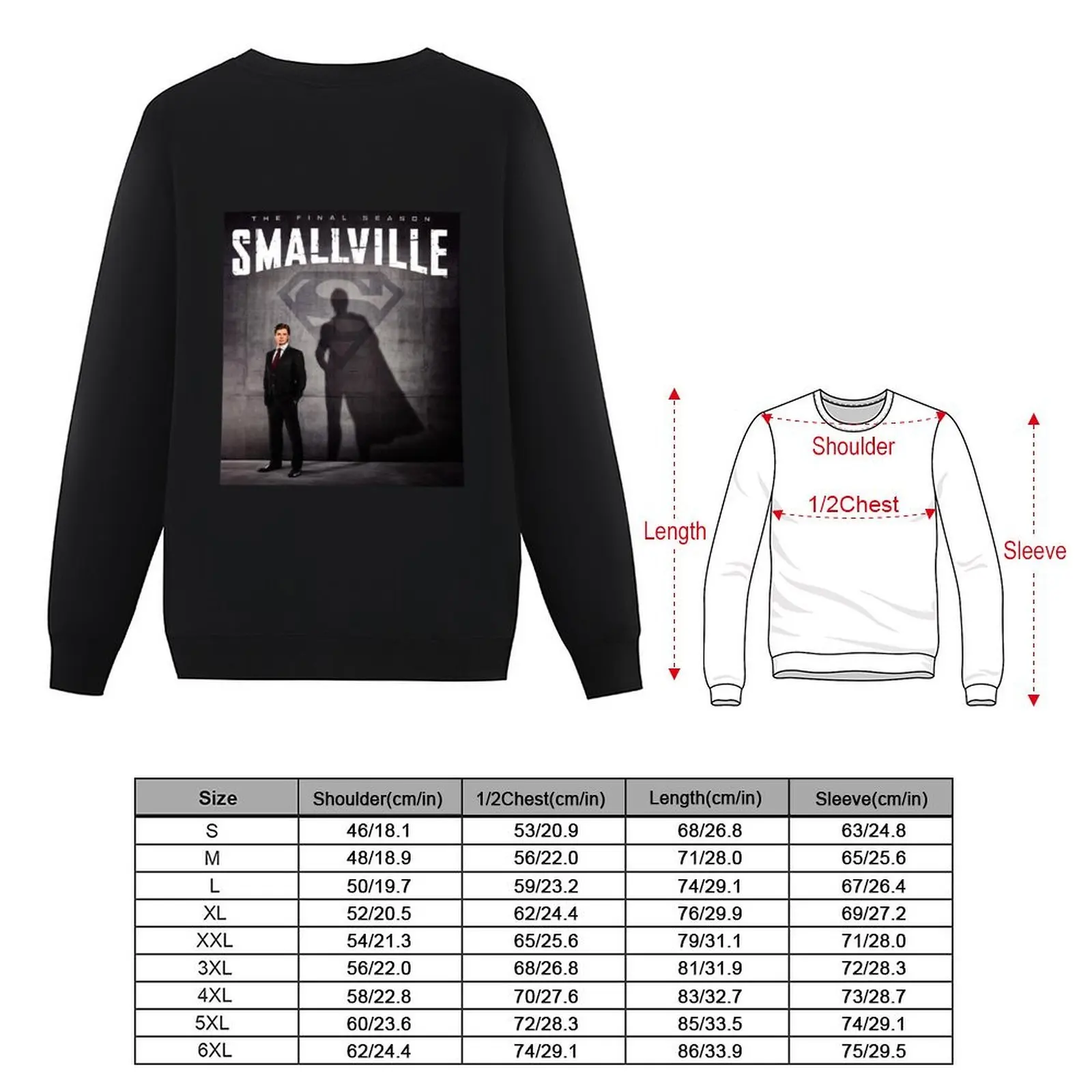 بلوفر رجالي بشعار SMALLVILLE بلوزة رجالي مصممة ملابس خريفية بقلنسوة للرجال