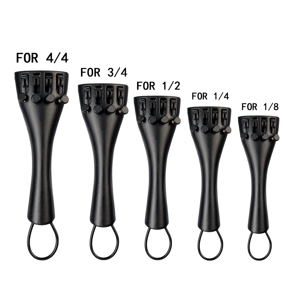 Ajustador de aluminio para cola de violín, accesorio para ajustar la cola del cordón, placas de tracción, piezas para violín, 4/4, 3/4, 1/2, 1/4, 1/8