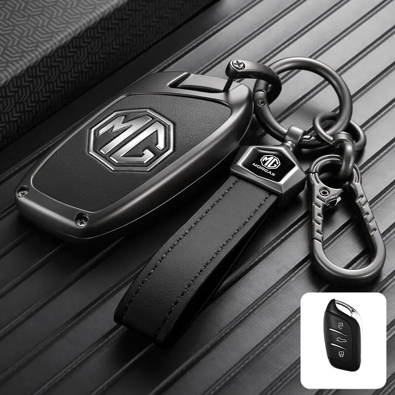 Autoschlüsselhülle für MG aus Zinklegierung, vollständiger Schutz, stoßfest, MG ZS, MG 4, MG HS, MG 5, MG RX8, robustes Autozubehör