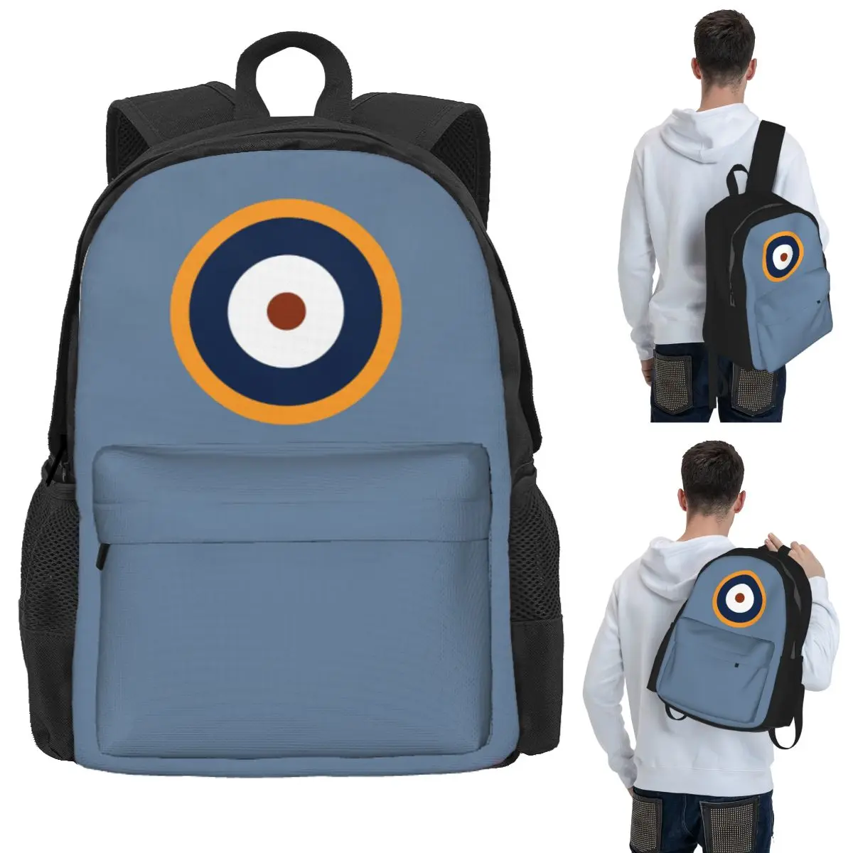 The RAF Roundel Version Used During World War 2 Student Backpack School Bag Hiking Daypack for Men Women Bookbag Shoulder Bags