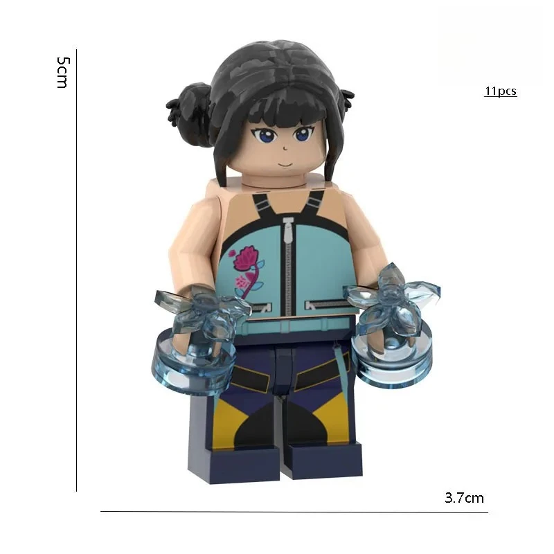 Tijolos kpop demon hunters blocos de construção rumi figuras montagem modelo boneca blocos de construção brinquedo presentes aniversário boneca de plástico