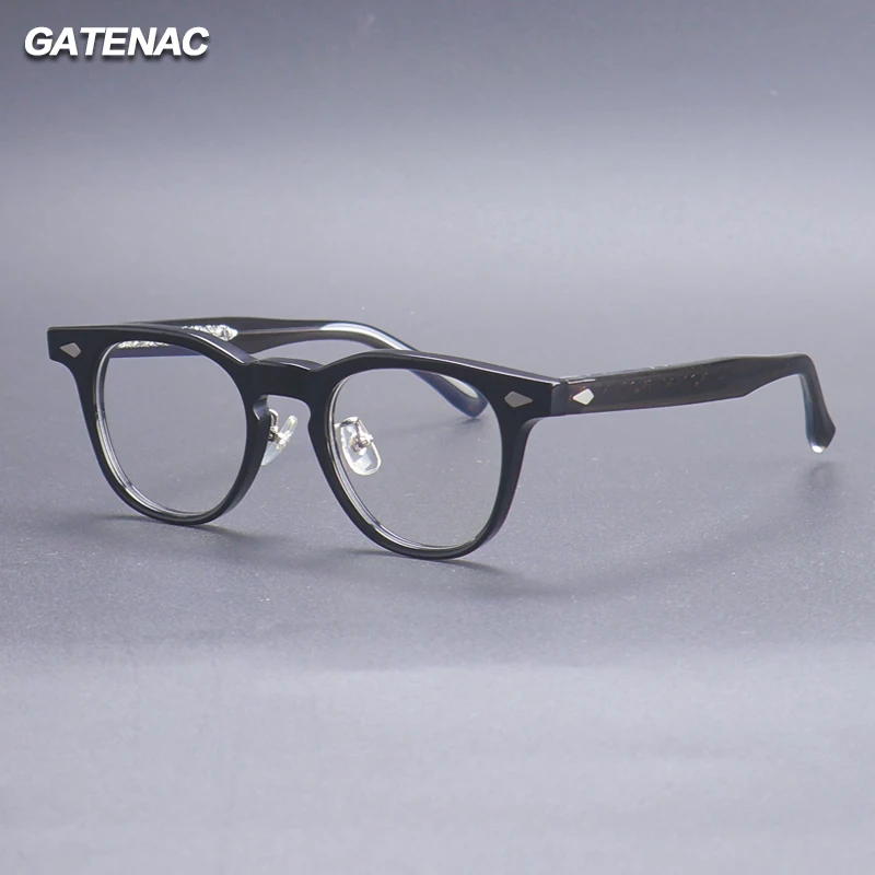 Vintage Handmade Acetate Eyeglasses Frame Men 2024 New Japan Quality Glasses Frame Women Retro Luxury Brand Designer Eyewear
