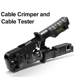 Profissional Multi-Funcional Rede Cable Clamp, CAT6 Crimping Tool, Cabo RJ45 Conexão, Instrument Display, 6P, 8P, 4P