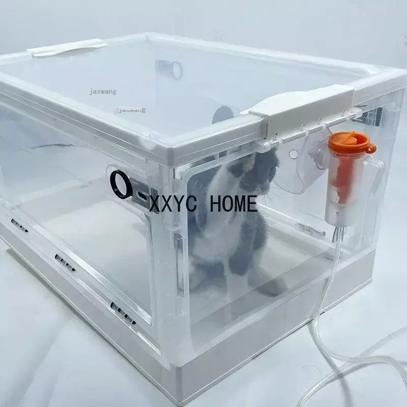 

Household Pets Care Room Portable Dog Atomization Cage Breathable Cat Special Oxygen Box Pet Shop Training Treatment Products A