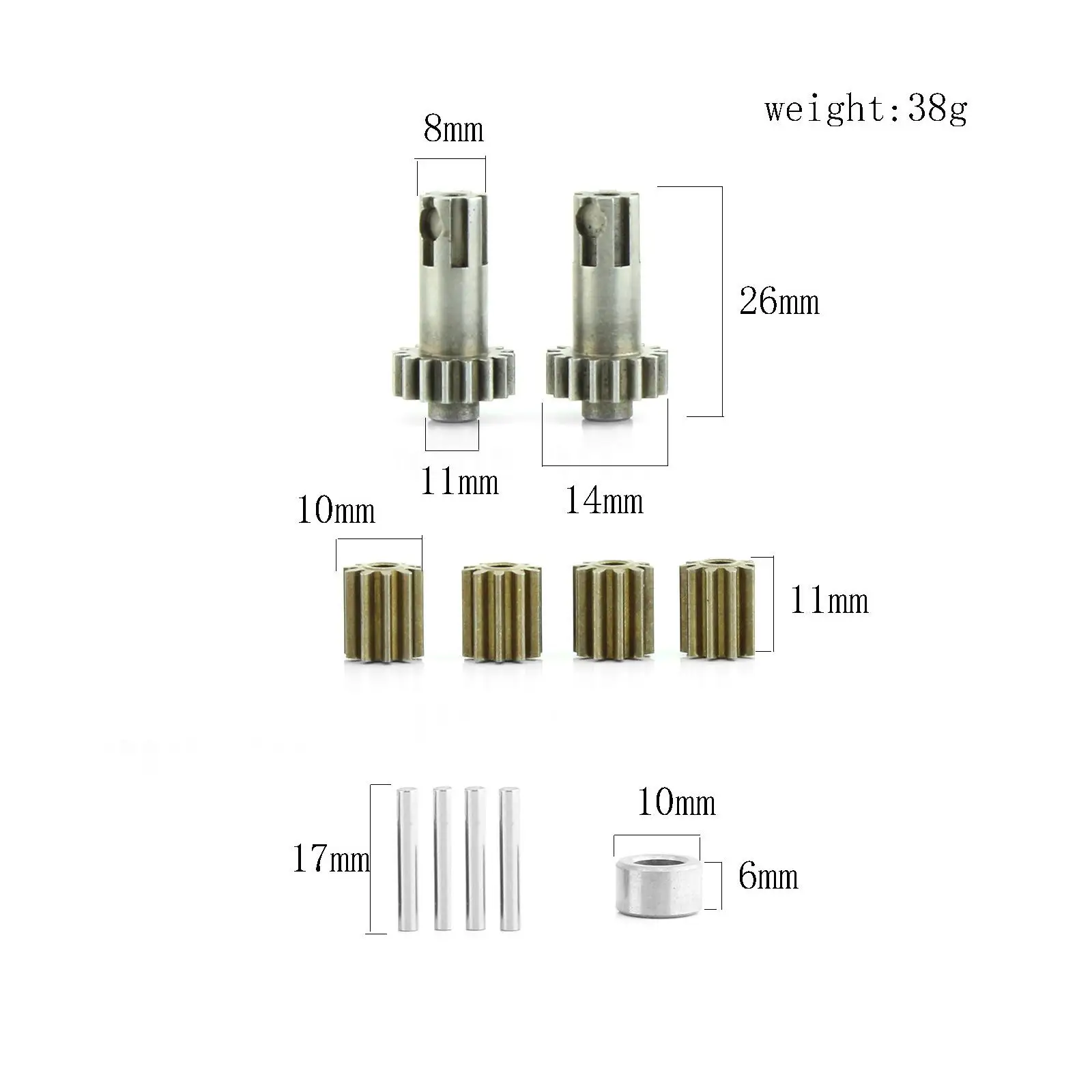 RC Differentieel Set Accessoires voor Arrma 1/8 1/10 RC Automodel