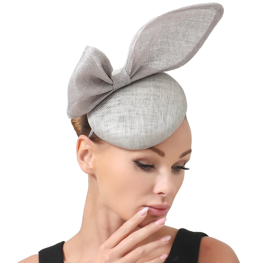 Nice Sinamay 4-Layer Wedding Fashion Fascinator Hat Women Hairpin Headwear Linen Elegant Ladies Party Dinner Hair Accessories