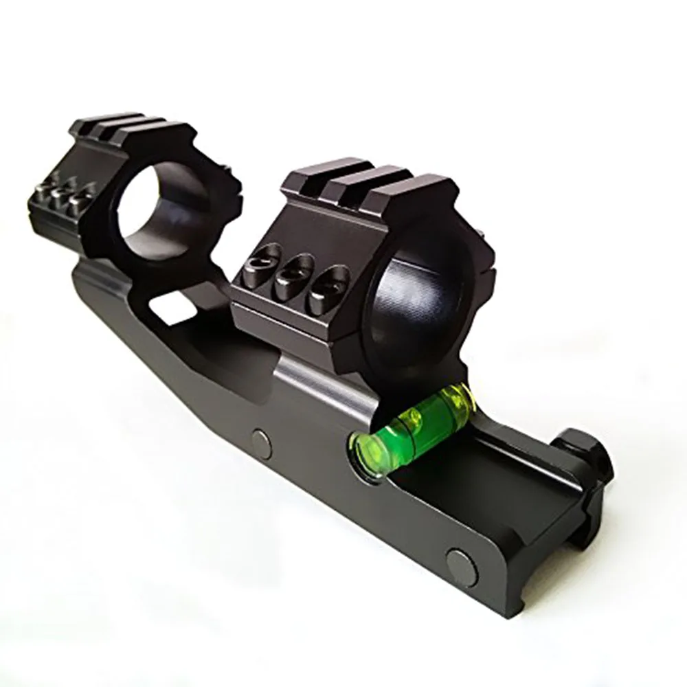 30 mm Scope Mount Dual Ring Heavy Duty Tactical Riflescope Mount with Spirit Bubble Level for 20 mm Picatinny