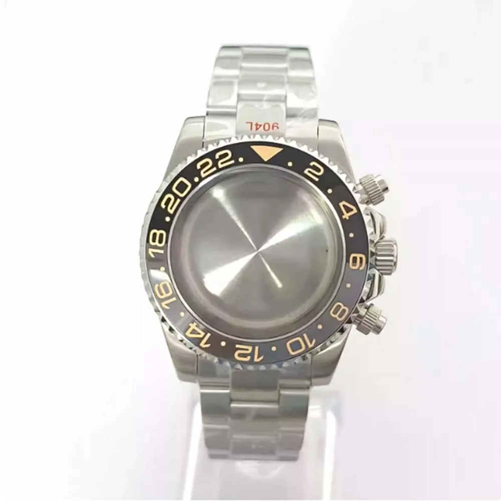 

Корпус часов 40 мм, плоское сапфировое стекло, безель GMT/SUB с зубчатым внешним кольцом, браслет типа Oyster для механизма VK63, аксессуары для часов