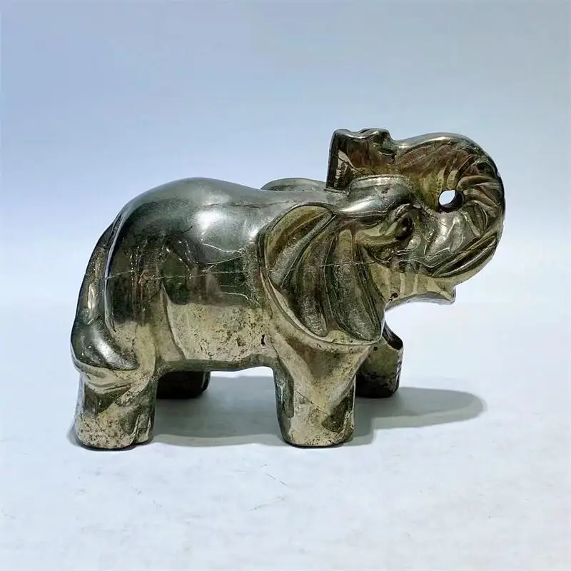 Imagem -03 - Pirâmide de Elefante de Cristal Escultura Pedra de Energia de Cura Animal Fengshui Decoração de Casa Presente de Férias 9.5cm 1pc Natural