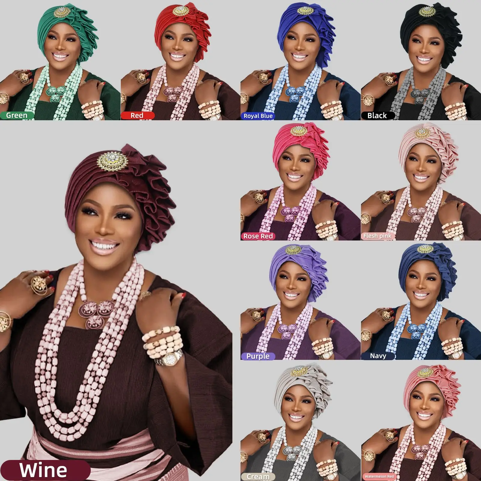 

New Traditional Ragged Linen, Solid Color, Three-layer Lace on The Side, Drill Sleeve, Hat, Lady