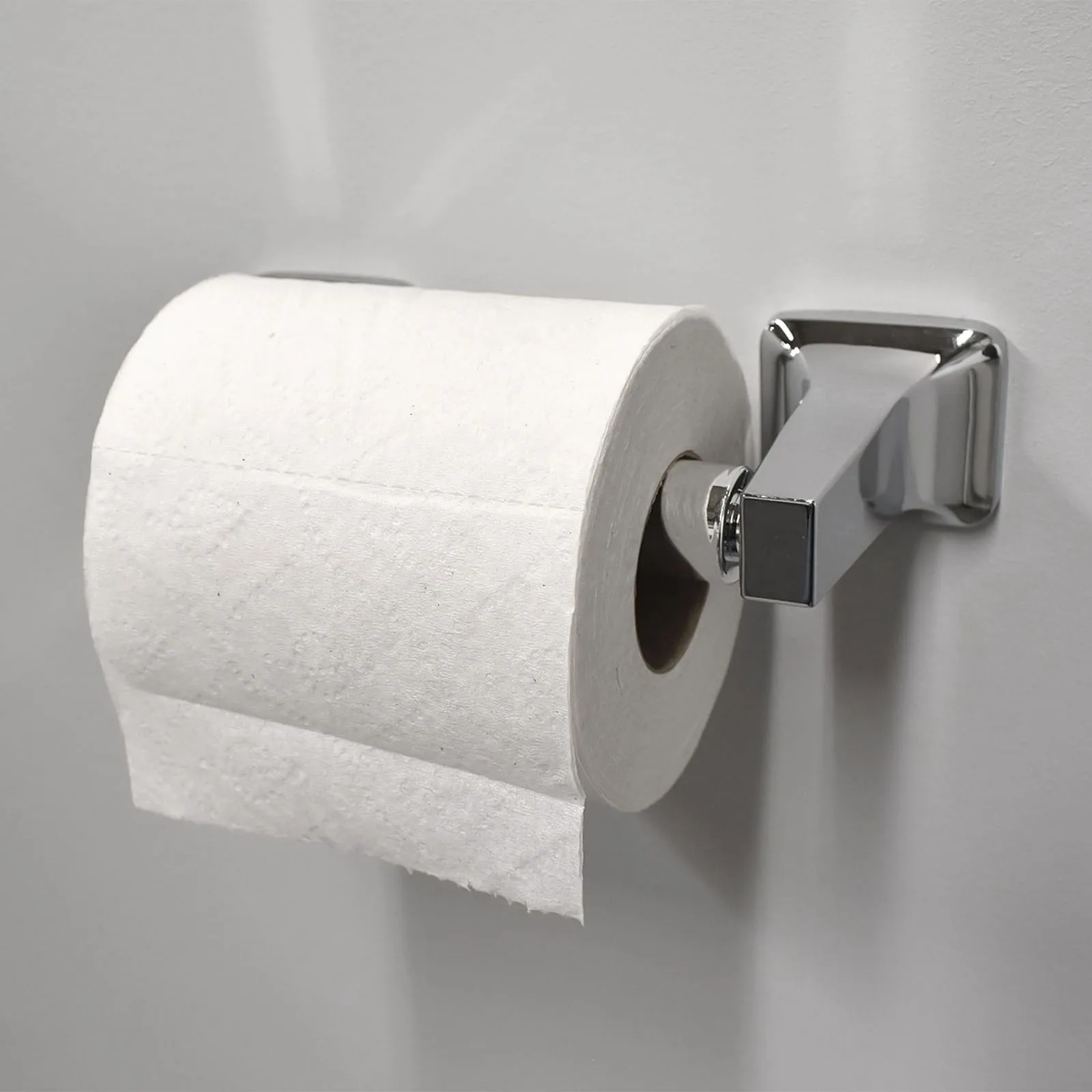 

2 Pcs Wall-mounted Tissue Box Core Paper Holder Toilet Spring Spindle Silver Rod