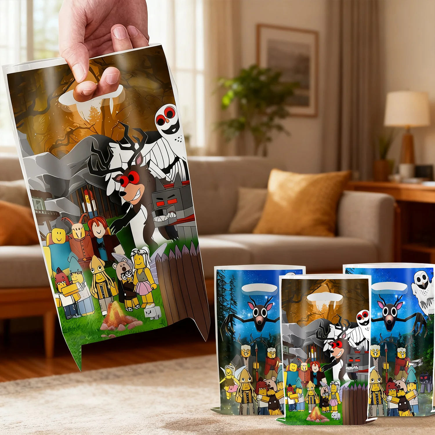 10/20/30 قطعة حقيبة يد أكياس الحلوى Roblox 99 ليال في الغابة حفلة عيد ميلاد ديكور الاطفال شنطة هدايا استحمام الطفل لعبة لوازم الحفلات #5