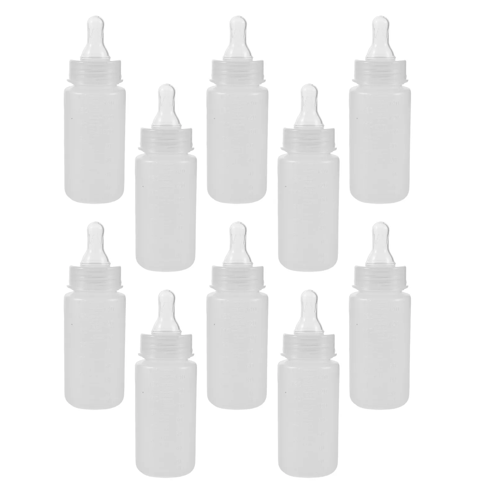 10Pcs Premature Newborn Disposable Baby Feeding Bottles 150Ml Clear Plastic Milk Bottles Scaled Hospital Travel