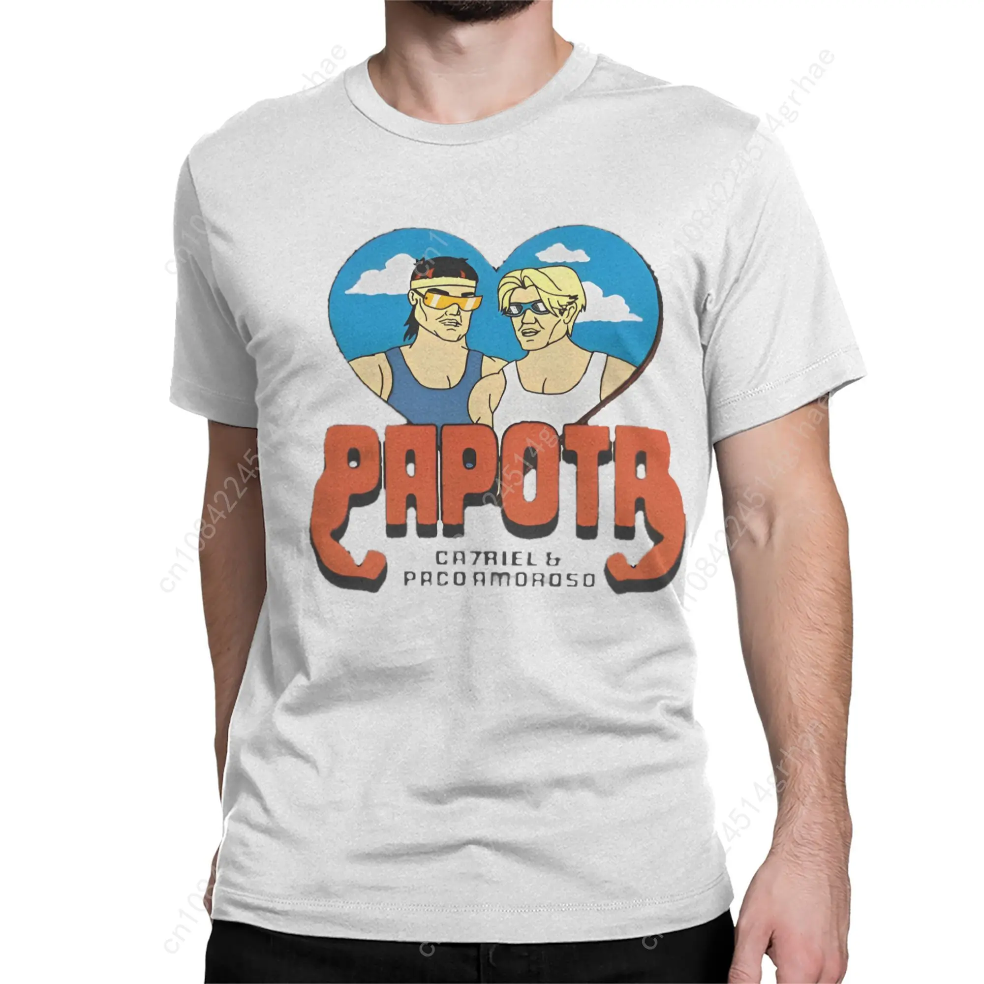 تي شيرت CA7RIEL & Paco Amoroso Papota Tour للرجال 100% تي شيرت قطني عتيق برقبة دائرية تي شيرت بأكمام قصيرة ملابس مقاس كبير #2