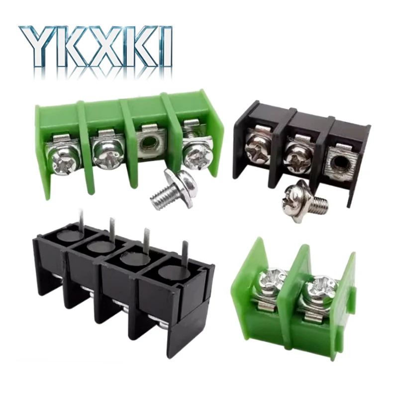 10pcs KF7.62 2P 3P 4Pin Can be Spliced Screw Terminal 7.62mm Pitch PCB Pluggable Terminal Block Connectors Connector Black Green