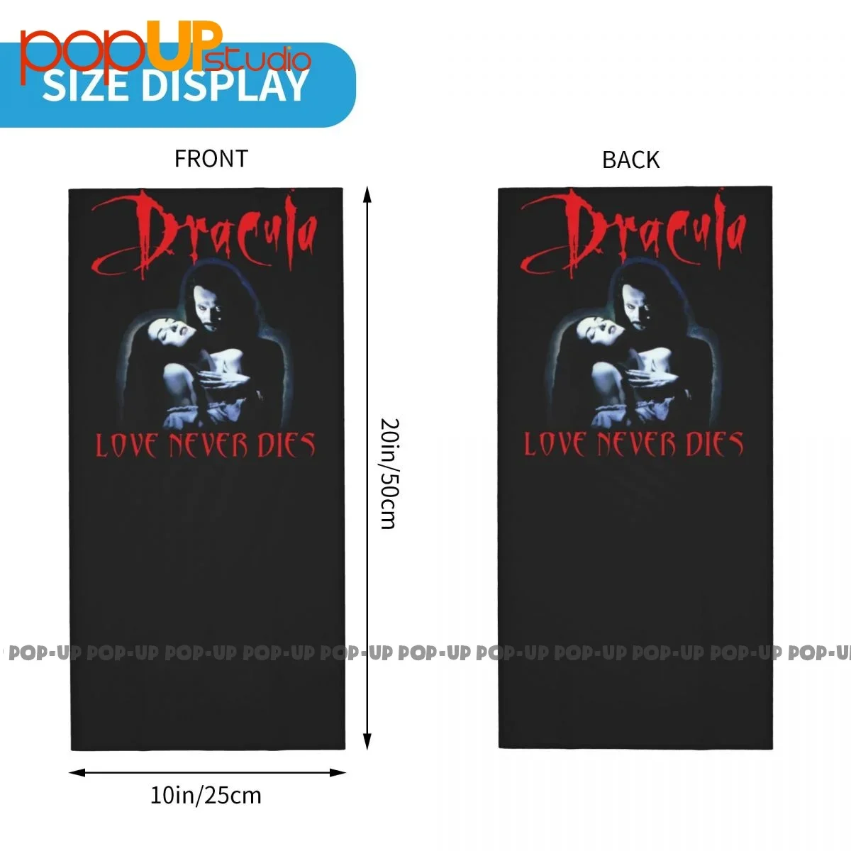 Dracula Bram Stoker Love Never Dies Vampire Neck Gaiter Bandana Scarf Face Mask