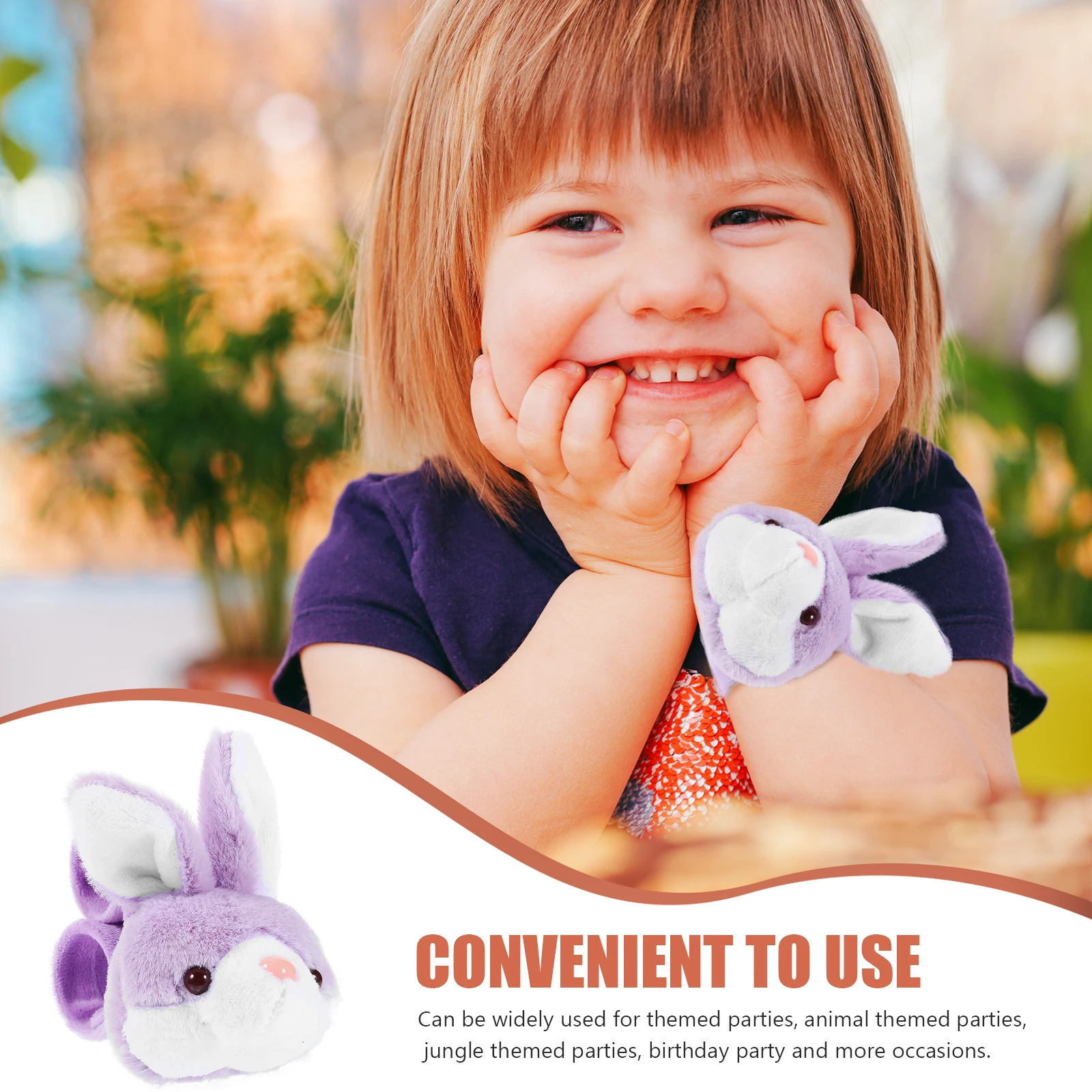 ตุ๊กตาสัตว์ของเล่นเด็กจําลองกระต่ายสร้อยข้อมือสายรัดข้อมือ Capybara Slap