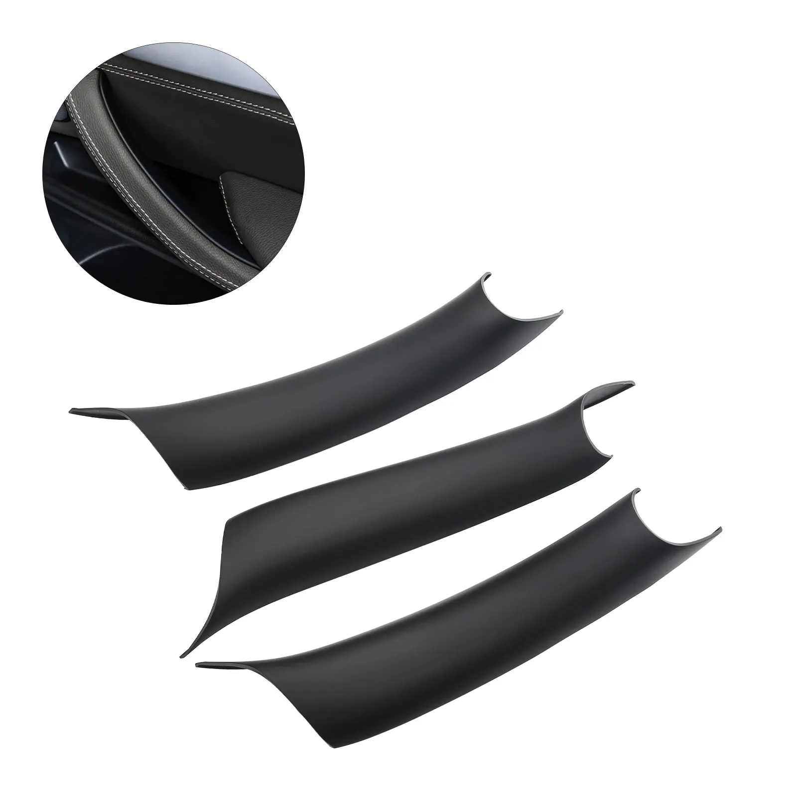 

Black Door Pull Handle Covers For BMW X5 Series F15/F85 2014-2018, X6 Series F16/F86 2015-2018 Interior Door Grab Handle Covers
