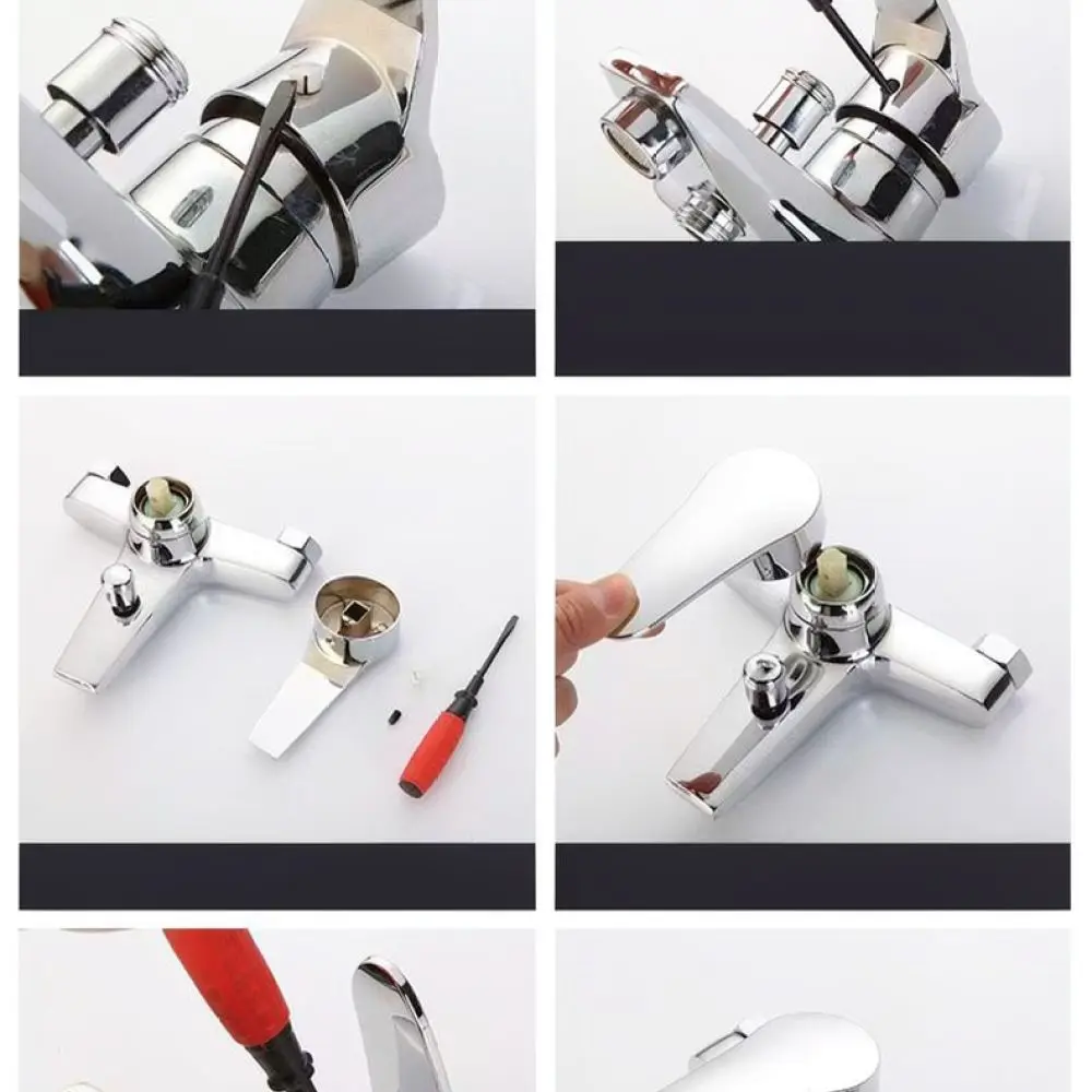 Universal Black Faucet Handle Replacement Mixer Tap Lever For Sink Basin Kitchen Shower Repair Parts Durable Alloy Accessory