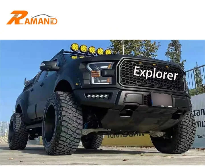 Ranger T6 T7 T8 2012-2020 Modified to F150 Raptor Facelift Kit STEEL FRONT BUMPER for Ford Ranger T6 Raptor Body Kit