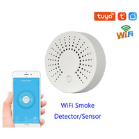 WiFi Graffiti Smart Home Smoke Detector APP Remote Control Wireless Fire Detection Temperature Trigger Alarm Sensor Flashing